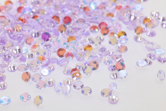 Lt.violet Aurora Flatback Non Hotfix Rhinestones