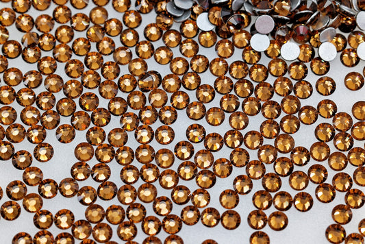 Smoked Topaz Flatback Non Hotfix Rhinestones