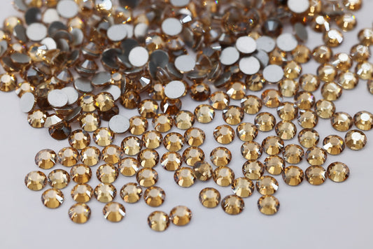 Golden Champange Flatback Non Hotfix Rhinestones