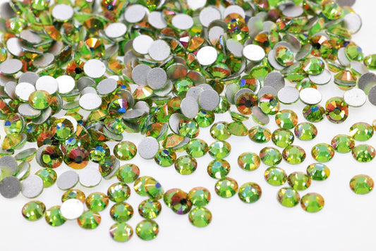 peridot light Flatback Non Hotfix Rhinestones