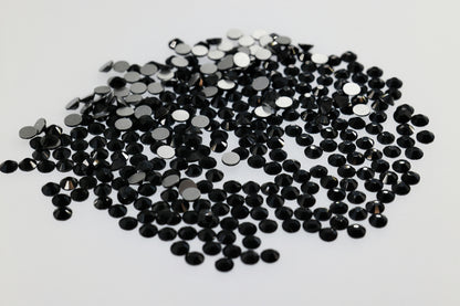 Jet Black Bulk Package Glass Rhinestones