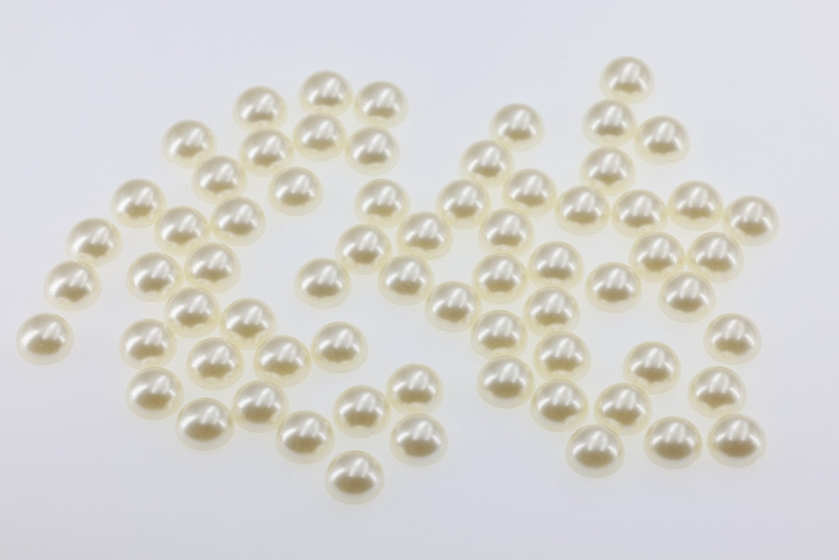 Rice white Flatback Half Round Pearl