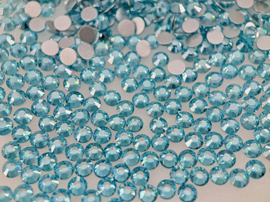 aquamarine satin Flatback Non Hotfix Rhinestones