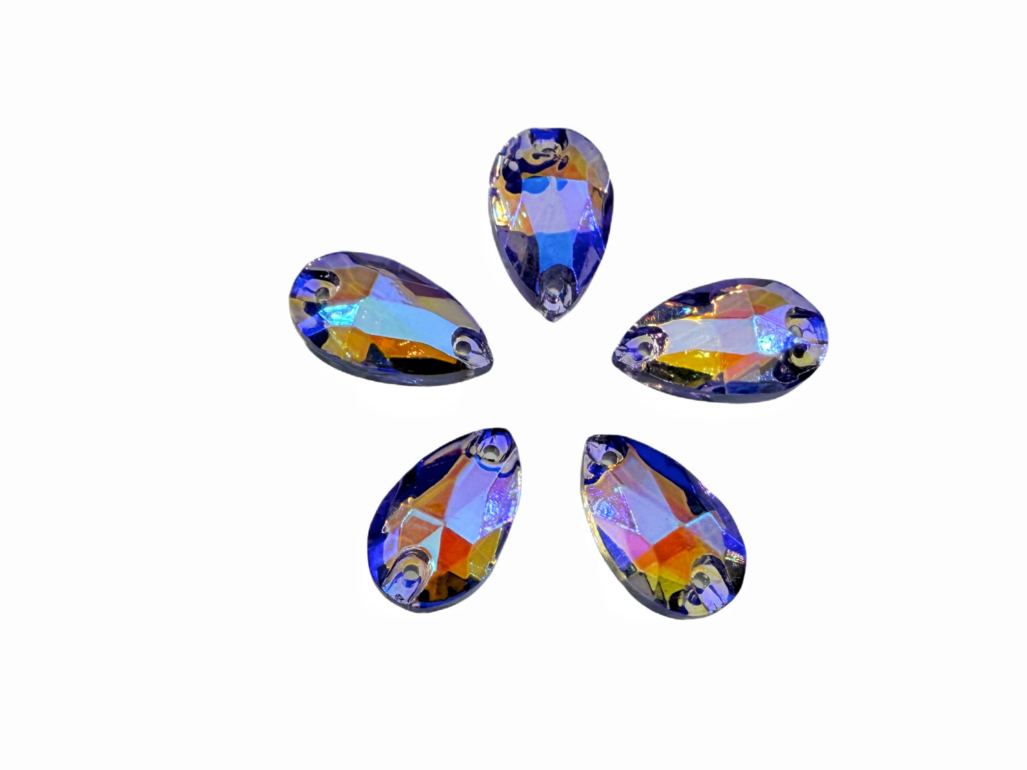 tanzanite ab crystal teardrop