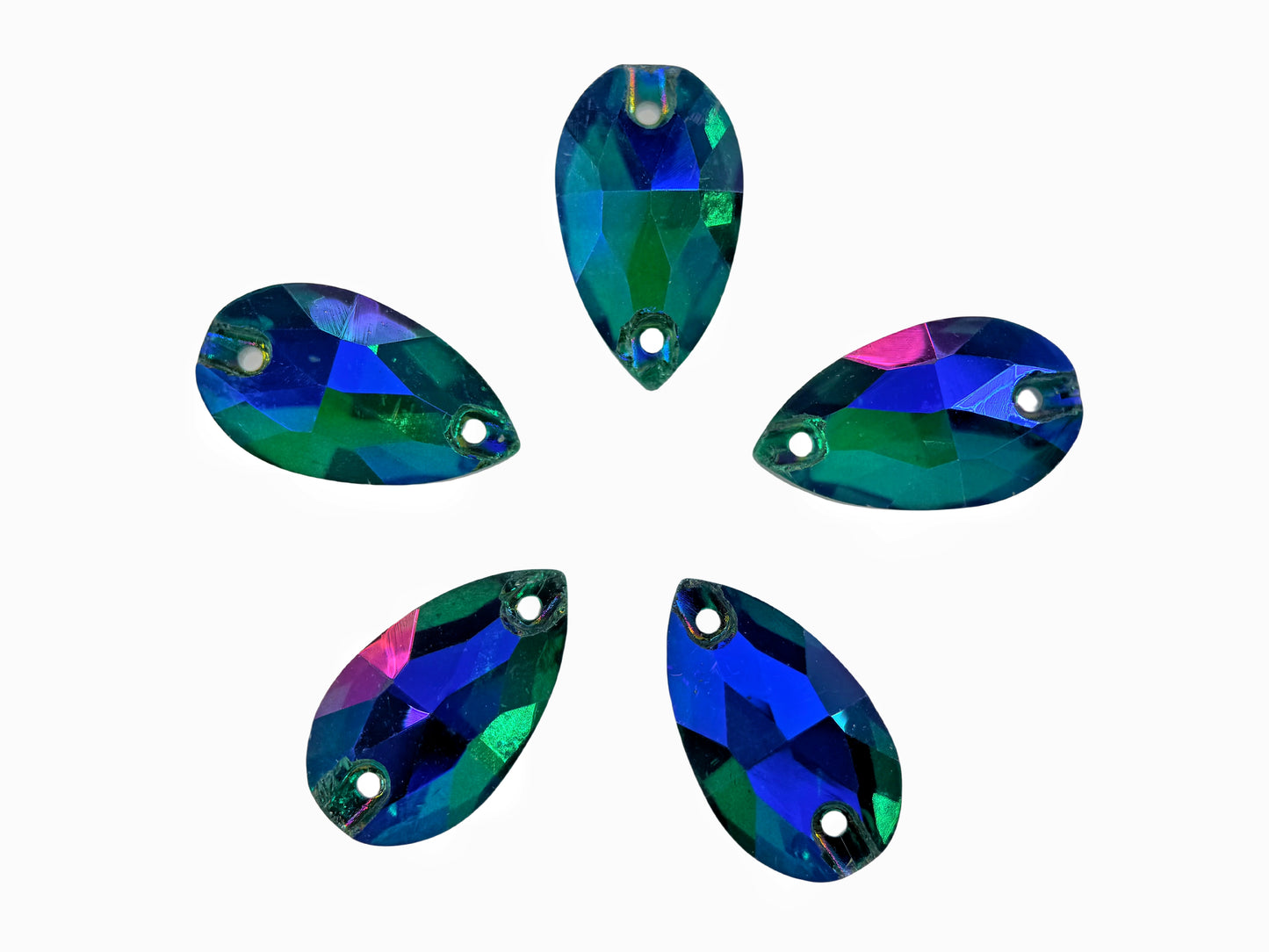 blue zircon ab crystal teardrop