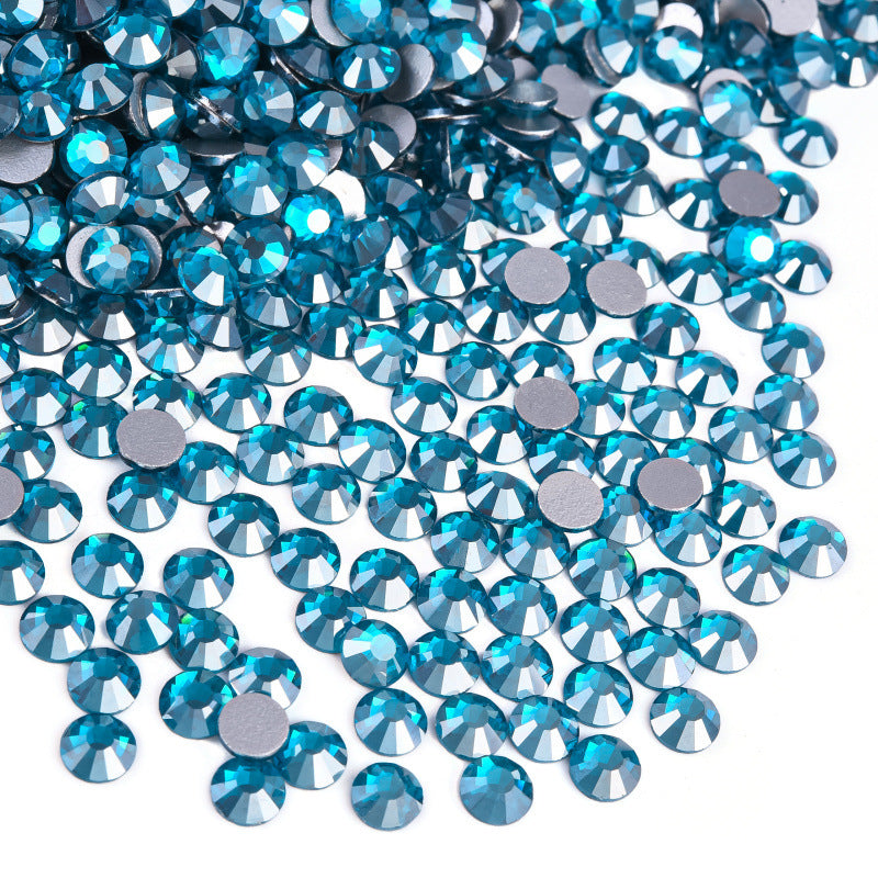 Peacock Blue Satin Flatback Non Hotfix Rhinestones