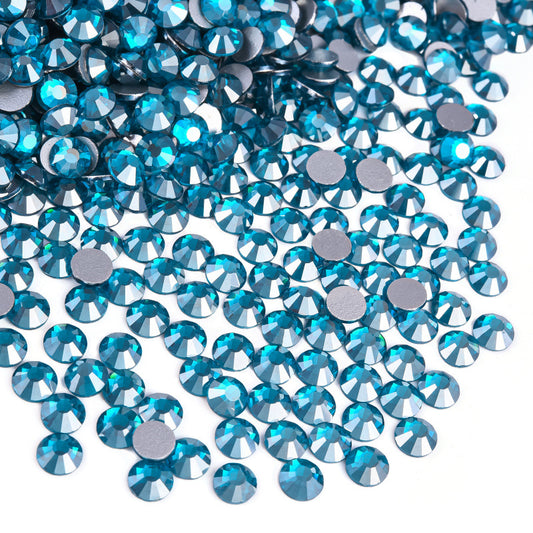 Peacock Blue Satin Flatback Non Hotfix Rhinestones