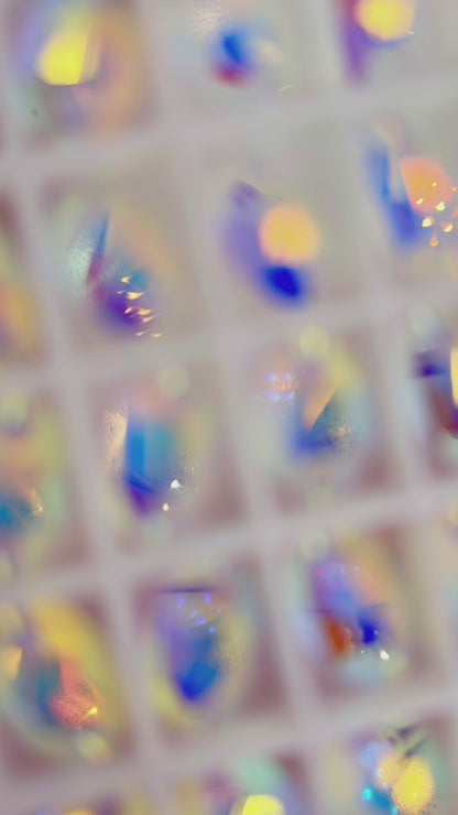 K9 Transparent Clear AB Oval Shapes