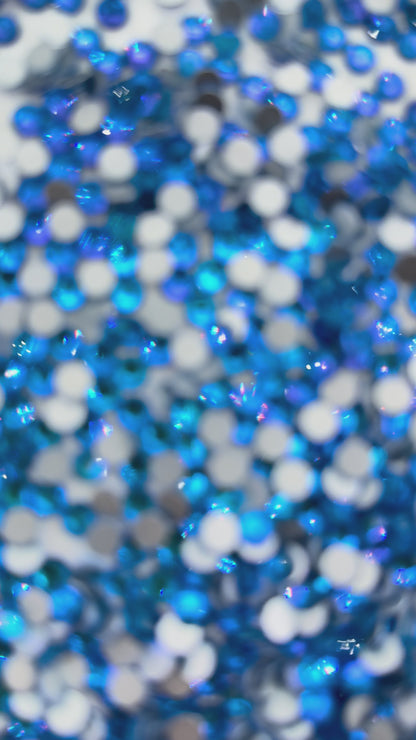 Dodger Blue Crystal Flatback Non Hotfix Rhinestones