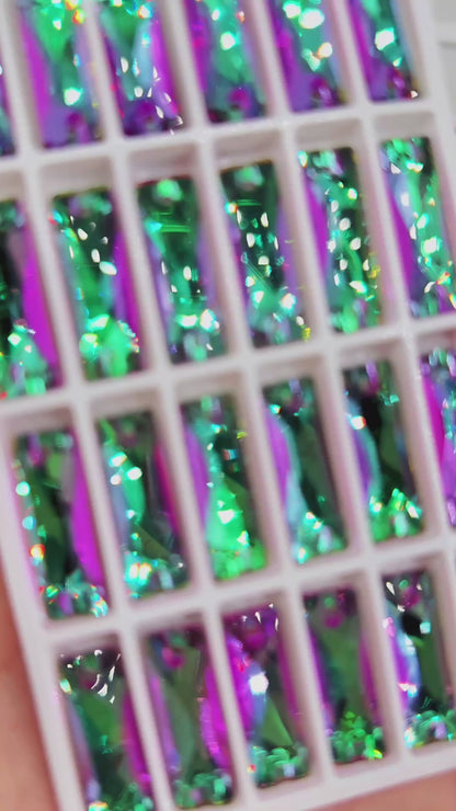 K9 Heliotrope Crystal Baguette Sew On Rhinestones