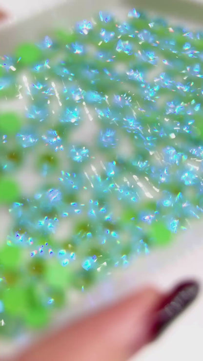 Emerald Luminous Flatback Non Hotfix Rhinestones