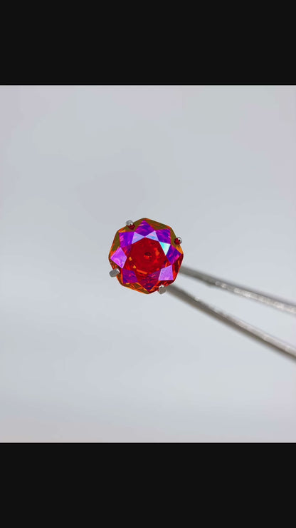 ruby thorn Rose-Cut Zircon Stud Earrings