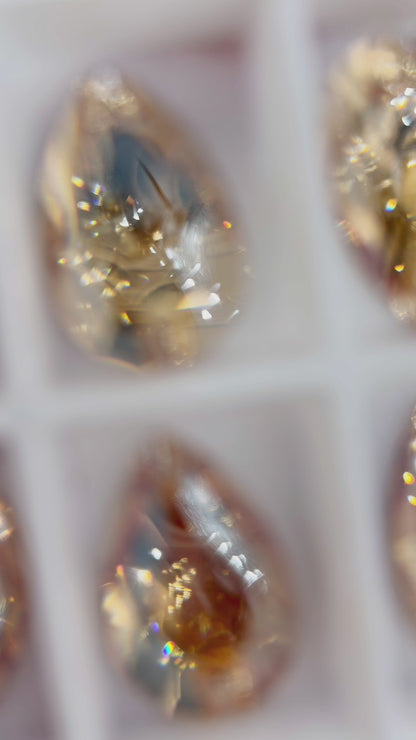 golden shadow k9 crystal Teardrop