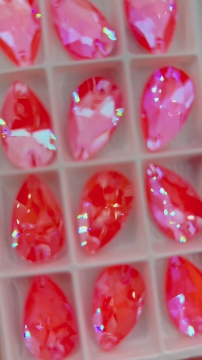 hyacinth ab neon Glass Teardrop