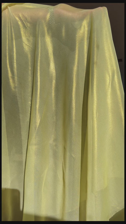 Lemon Gold Shimmer Chiffon