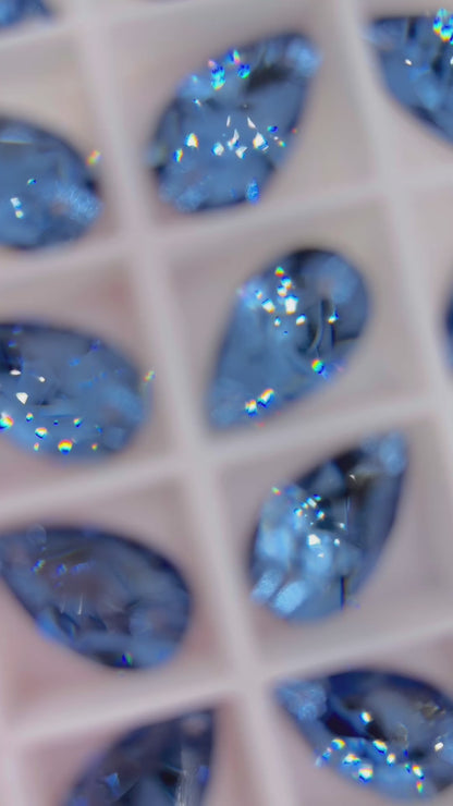sapphire K9 Crystal Teardrop