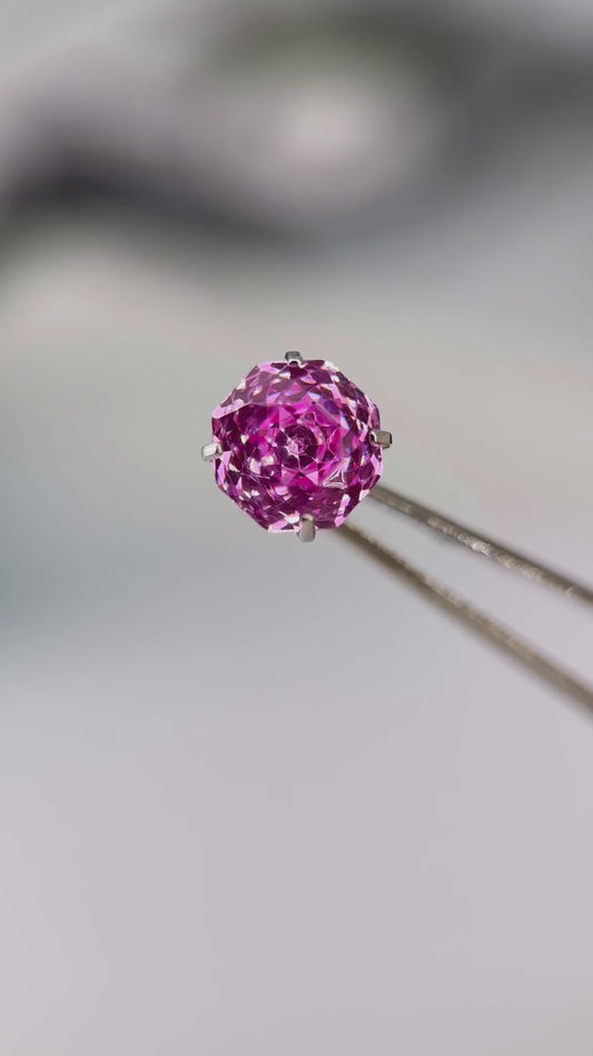 DRAGON FRUIT Rose-Cut Zircon Stud Earrings