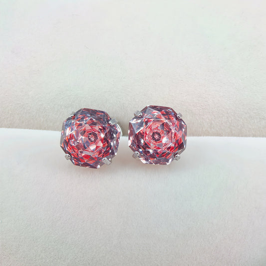 Rose Rose-Cut Zircon Stud Earrings
