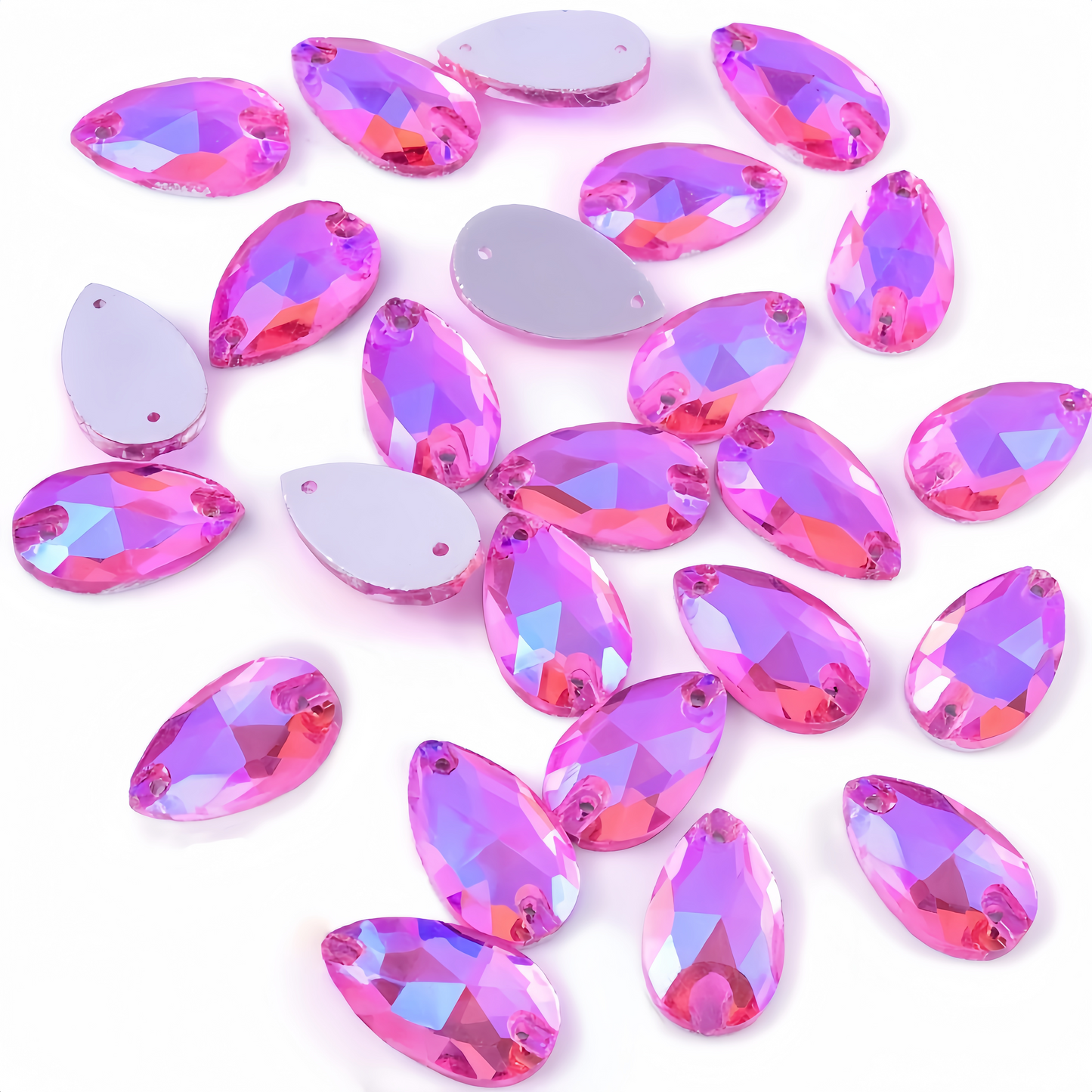 rose ab crystal teardrop