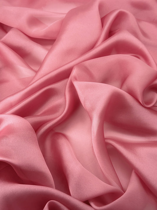 Rose Pink Shimmer Chiffon