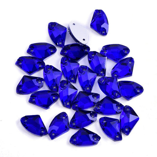 Sapphire Axe Shape Sew On Rhinestone