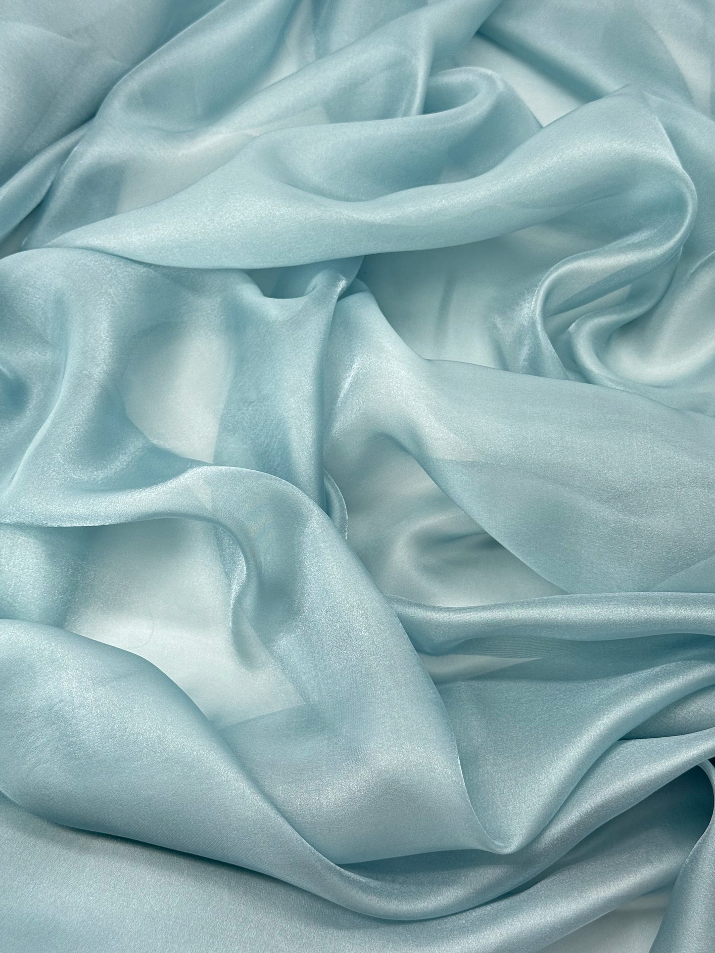 Sea Blue Shimmer Chiffon
