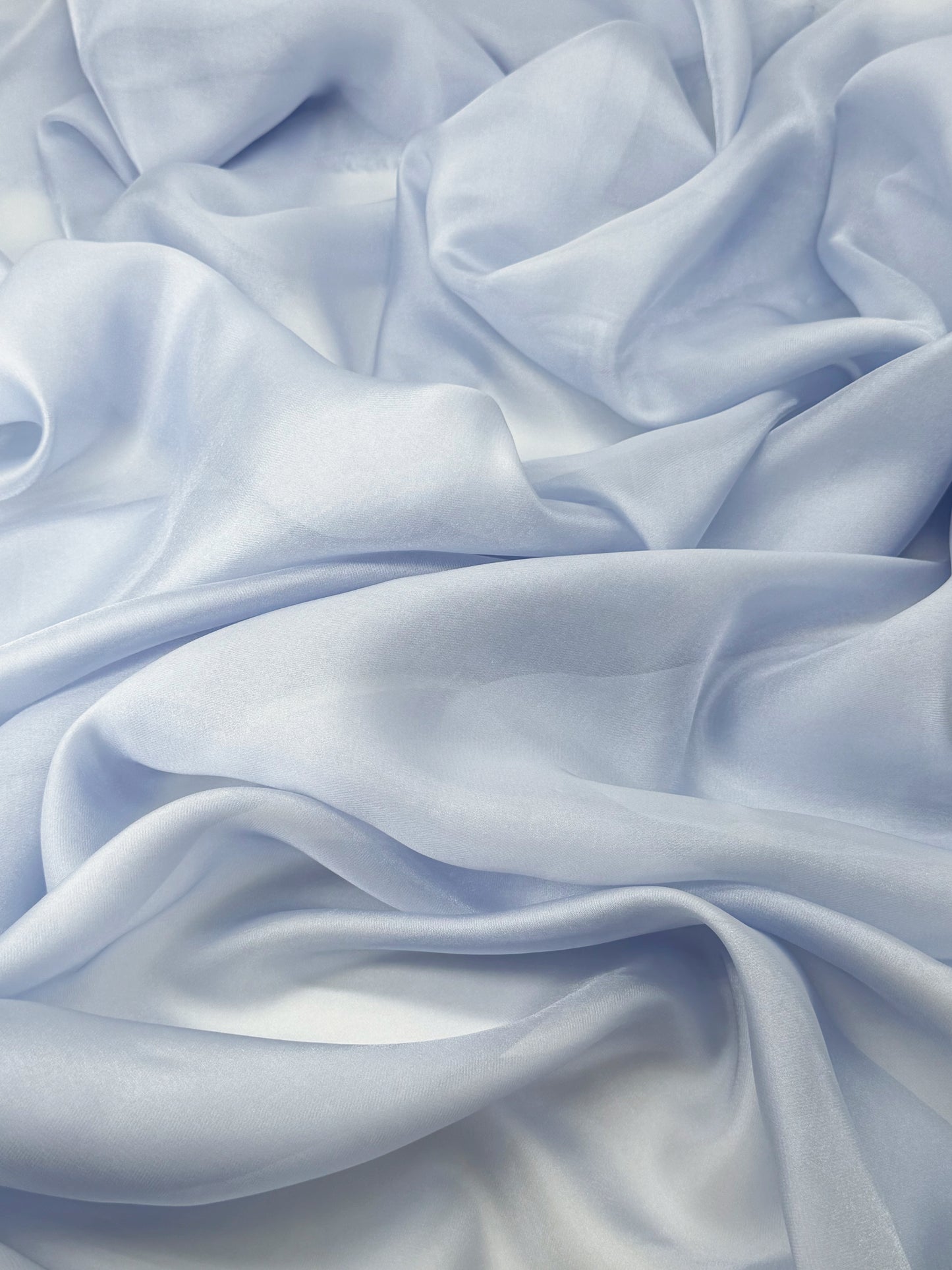 Sky Blue Shimmer Chiffon