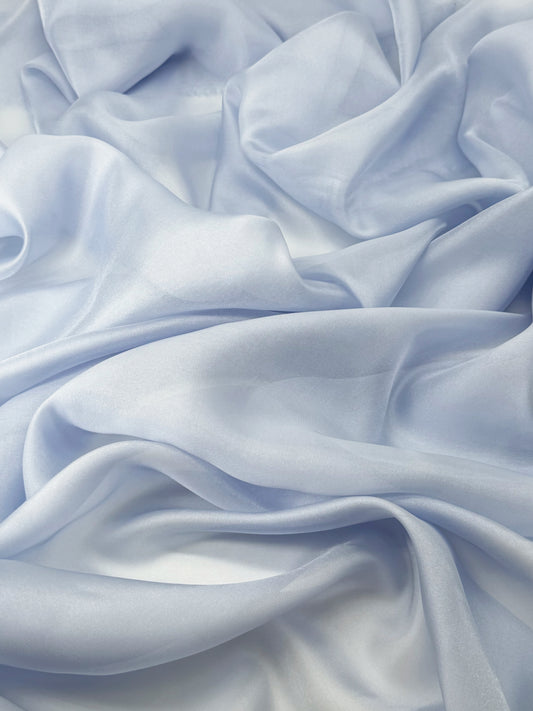 Sky Blue Shimmer Chiffon