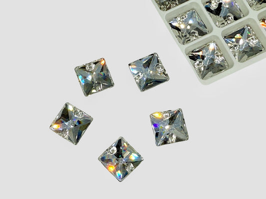 crystal square shape sew on rhinestone