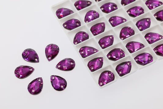 amethyst k9 crystal Teardrop