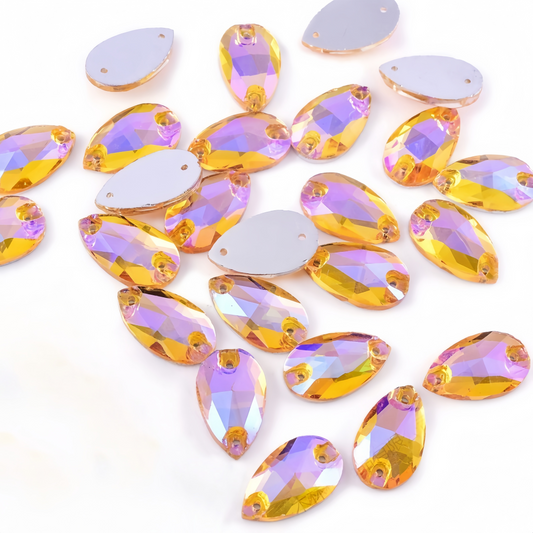 topaz ab crystal teardrop